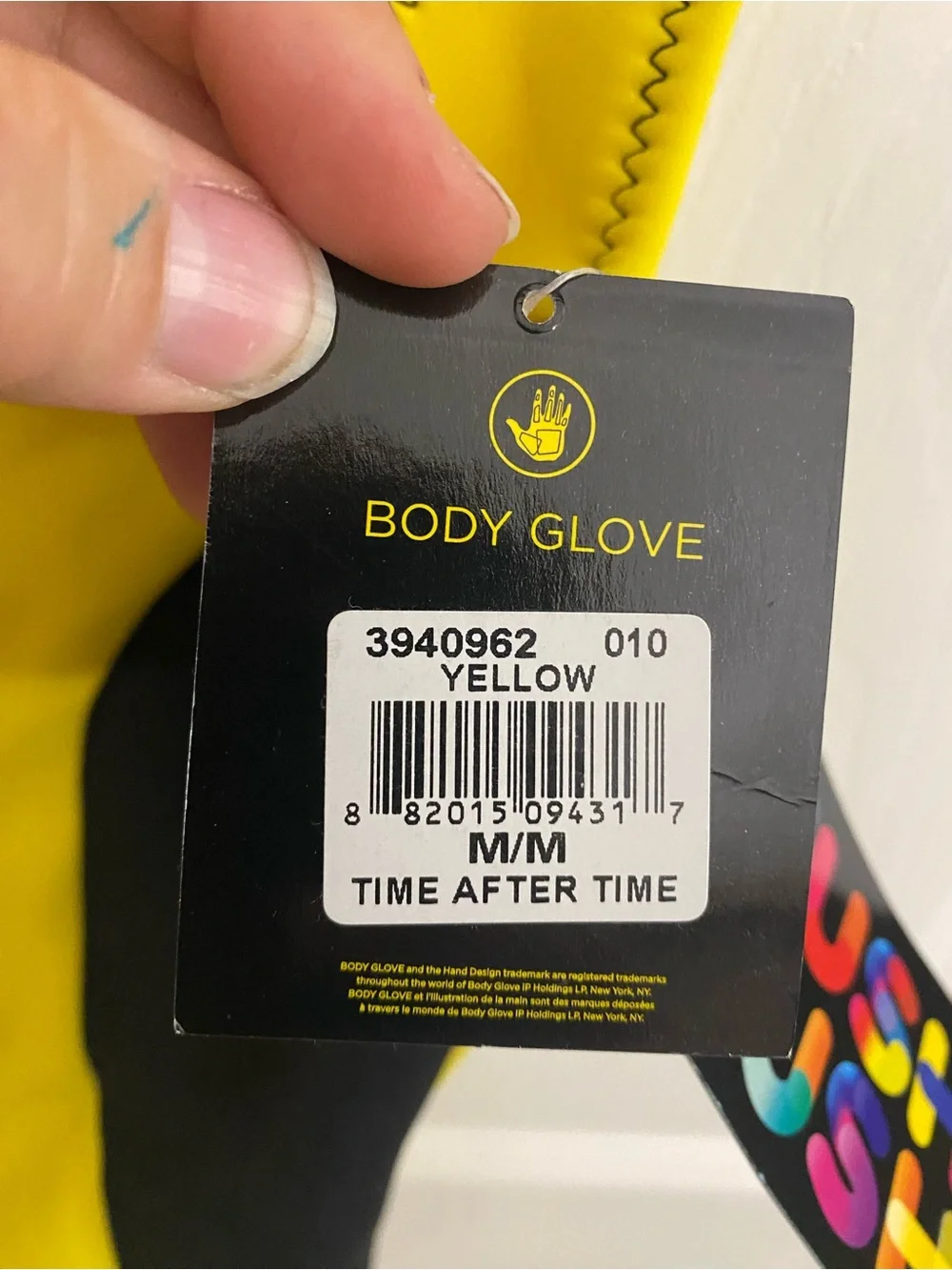 Body Glove NWT time after Yellow and Black Front Zip Athletic One-Piece Swimsuit - Picture 5 of 8